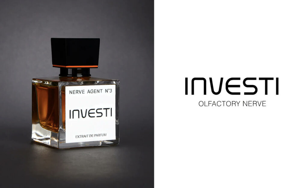 Bottle of perfume Investi Nerve agent n°3