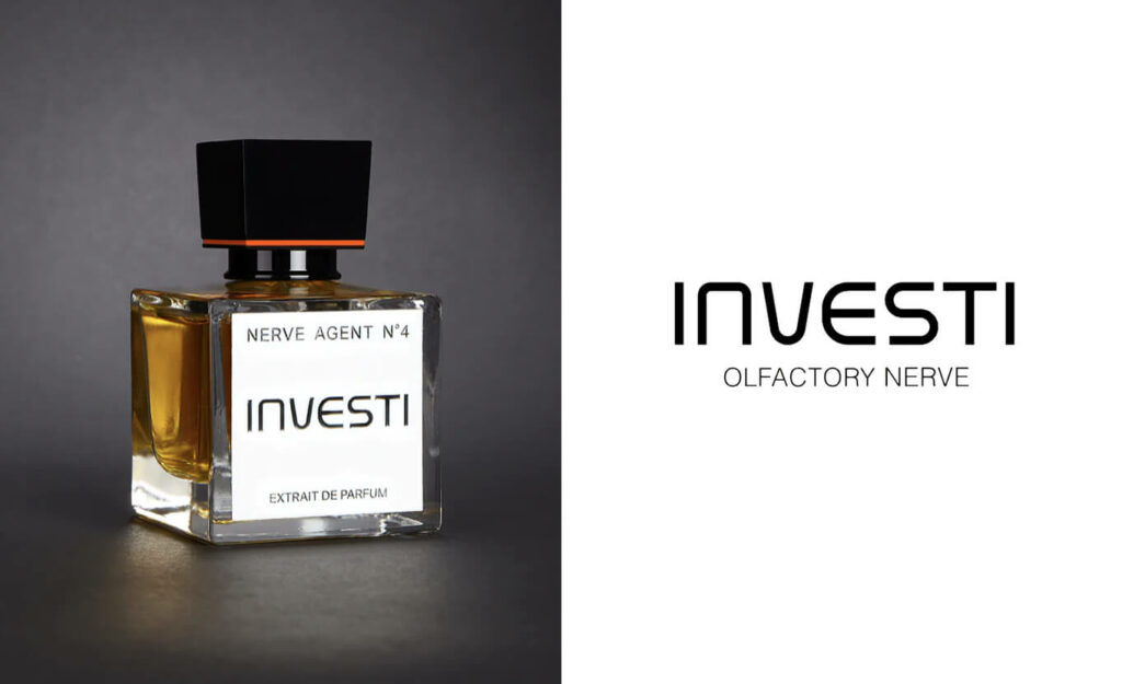 Bottle of perfume Investi Nerve agent n°4