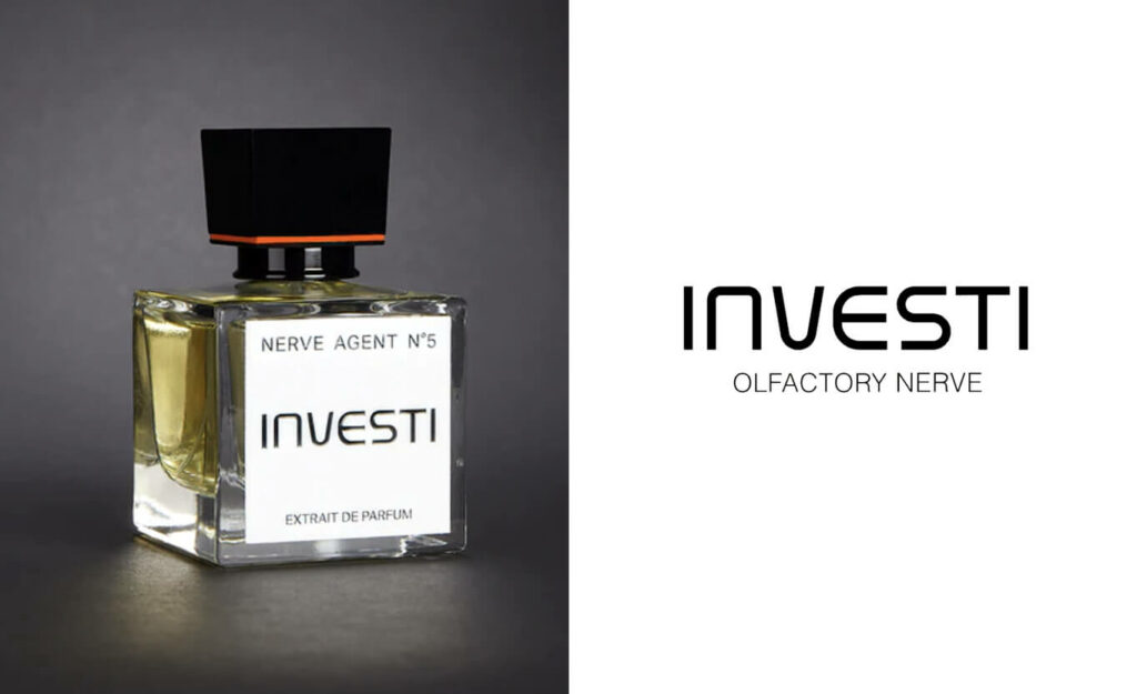 Bottle of perfume Investi Nerve agent n°5