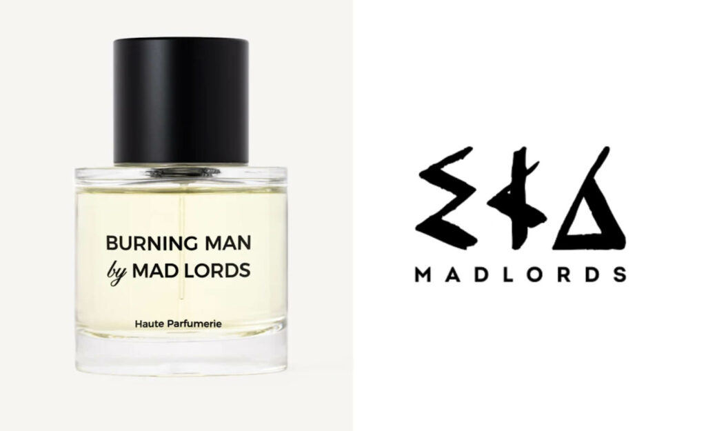 Flacon du parfum Burning Man de Mad Lords avec logo de la marque