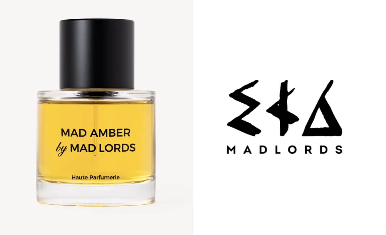 Flacon du parfum Mad Amber de Mad Lords avec logo de la marque
